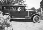 Peggy Beatty in her new car 1927