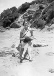 Peggy Beatty on beach at Pt. Lonsdale, c. 1928